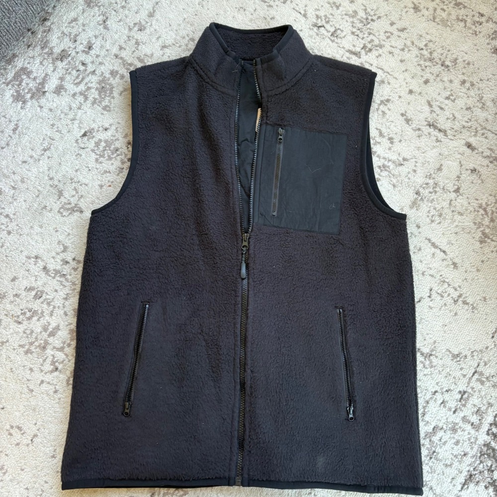 Telluride Clothing Company Mens Full Zip Fleece Vest‎ Black Size Medium